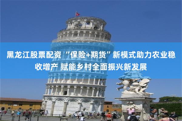 黑龙江股票配资 “保险+期货”新模式助力农业稳收增产 赋能乡村全面振兴新发展