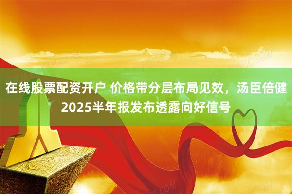 在线股票配资开户 价格带分层布局见效，汤臣倍健2025半年报发布透露向好信号