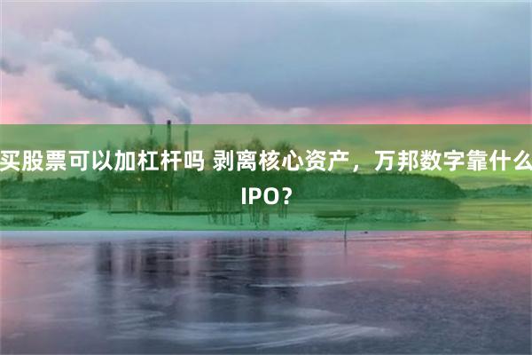 买股票可以加杠杆吗 剥离核心资产，万邦数字靠什么IPO？
