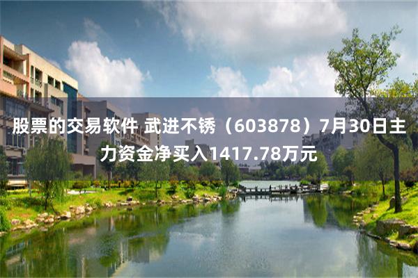 股票的交易软件 武进不锈（603878）7月30日主力资金净买入1417.78万元