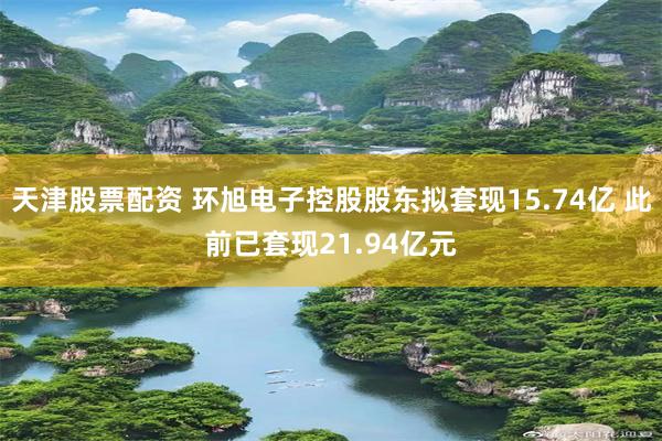 天津股票配资 环旭电子控股股东拟套现15.74亿 此前已套现21.94亿元