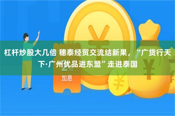杠杆炒股大几倍 穗泰经贸交流结新果，“广货行天下·广州优品进东盟”走进泰国
