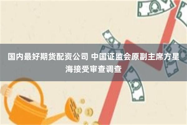 国内最好期货配资公司 中国证监会原副主席方星海接受审查调查