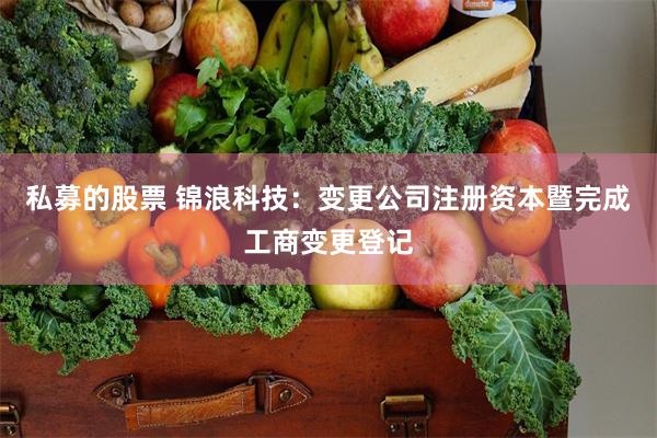 私募的股票 锦浪科技：变更公司注册资本暨完成工商变更登记