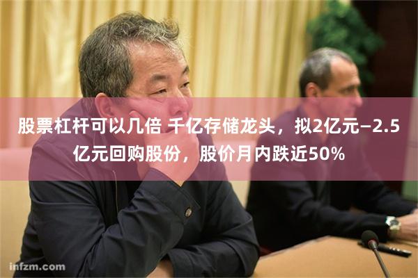 股票杠杆可以几倍 千亿存储龙头，拟2亿元—2.5亿元回购股份，股价月内跌近50%