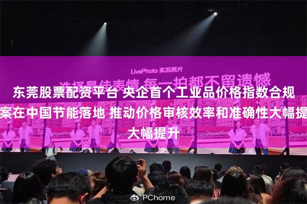 东莞股票配资平台 央企首个工业品价格指数合规方案在中国节能落地 推动价格审核效率和准确性大幅提升