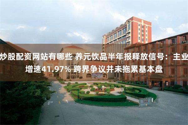 炒股配资网站有哪些 养元饮品半年报释放信号：主业增速41.97% 跨界争议并未拖累基本盘