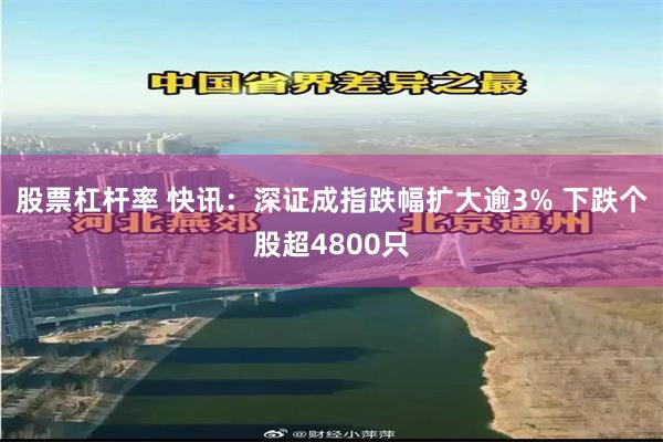 股票杠杆率 快讯：深证成指跌幅扩大逾3% 下跌个股超4800只