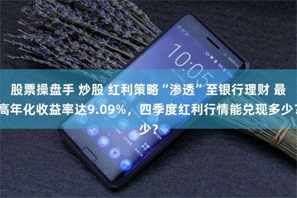 股票操盘手 炒股 红利策略“渗透”至银行理财 最高年化收益率达9.09%，四季度红利行情能兑现多少？