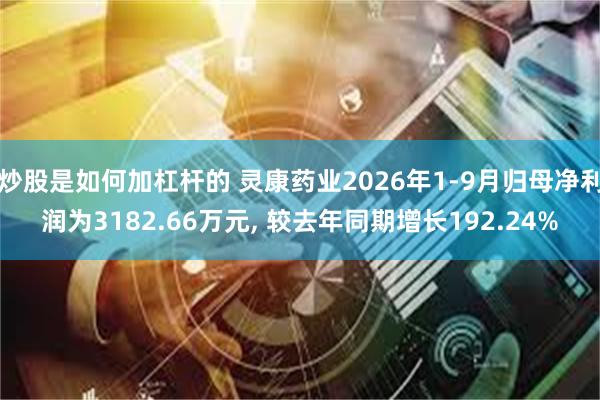炒股是如何加杠杆的 灵康药业2026年1-9月归母净利润为3182.66万元, 较去年同期增长192.24%